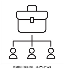 Outsorcing stock icon outline vector