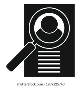 Outsource cv Papier Symbol. Einfache Illustration von Outsource cv Papier, Vektorsymbol für Webdesign einzeln auf weißem Hintergrund