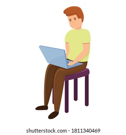 Outsource home work icon. Cartoon of outsource home work vector icon for web design isolated on white background
