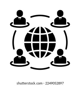 Outsource Icon flach vecktor trendy beliebt einfach