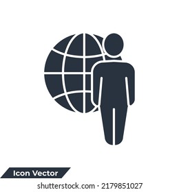 outsource icon logo vector illustration. Outsourcing symbol template for graphic and web design collection