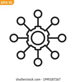 outsource icon symbol template for graphic and web design collection logo vector illustration