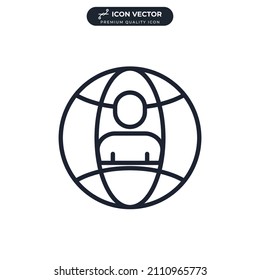 Outsource icon symbol template for graphic and web design collection logo vector illustration
