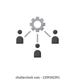 outsource icon vector flat design