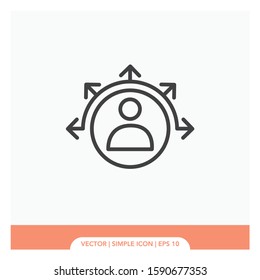 Outsource symbol Icon Vector Illustration