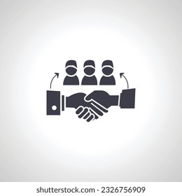 outsource team agreement icon. outsource team agreement icon.