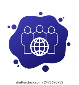 outsourced workers icon, outsourcing vector