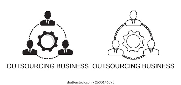 outsourcing business icon , group icon