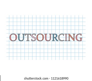 Outsourcing concept- vector illustration