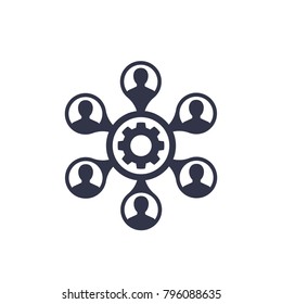 outsourcing, cooperation icon