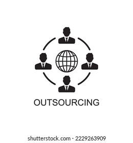 outsourcing icon , business icon vector