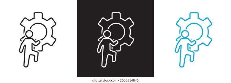 Outsourcing  icon. Design for websites, mobile interfaces, presentations, and visual branding. Vector illustration. isolated on white and black background. EPS 10