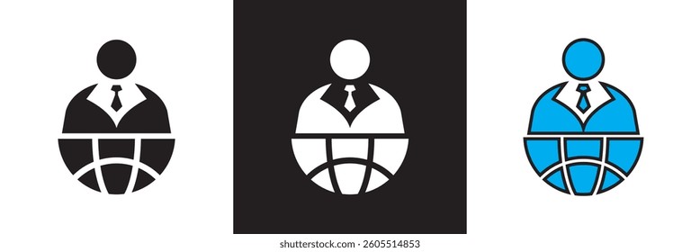 Outsourcing  icon. Design for websites, mobile interfaces, presentations, and visual branding. Vector illustration. isolated on white and black background. EPS 10