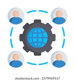 Outsourcing Icon Element For Design