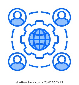 Outsourcing Icon Element For Design