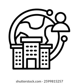 Outsourcing Icon Element for Design
