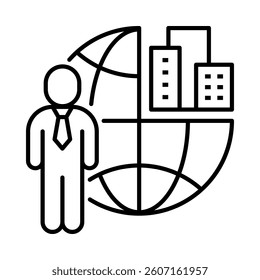Outsourcing Icon Element for Design