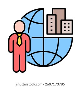 Outsourcing Icon Element for Design