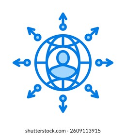 Outsourcing Icon Element for Design