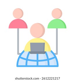 Outsourcing Icon Element for Design