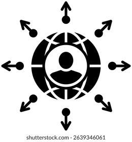 Outsourcing Icon Element for Design