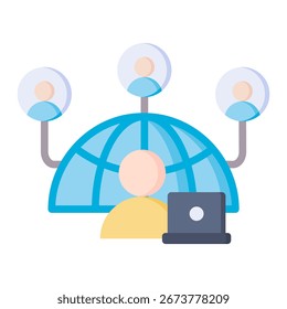 Outsourcing Icon Element For Design