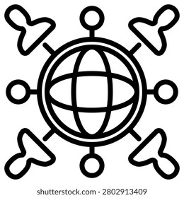 Outsourcing Icon Element For Design