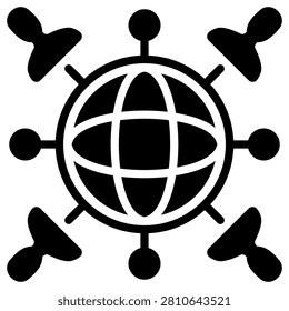 Outsourcing Icon Element For Design