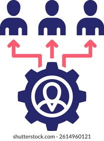 Outsourcing Icon Fill Vector Illustration