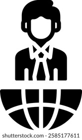 Outsourcing Icon Glyph Vector Illustration