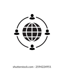 outsourcing icon on white background