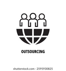 outsourcing icon on white background