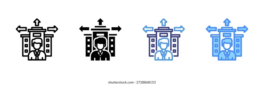 Conjunto de iconos de subcontratación Colección de estilos múltiples