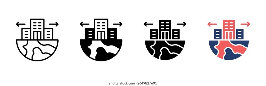 Outsourcing icon sheet multiple style collection