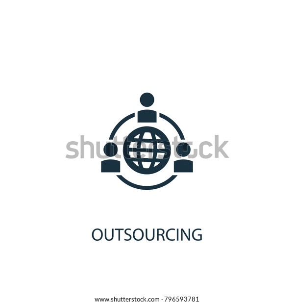 Outsourcing\
icon. Simple element illustration. Outsourcing symbol design from\
HR collection. Can be used in web and\
mobile.