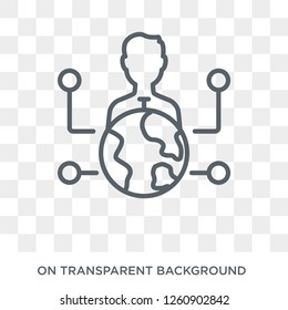 outsourcing icon. Trendy flat vector outsourcing icon on transparent background from General collection. High quality filled outsourcing symbol use for web and mobile