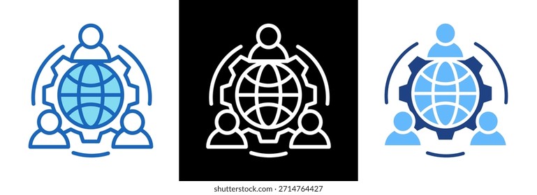 Outsourcing Icon Ilustración vectorial triplestyle