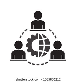 Outsourcing icon. Vector illustration