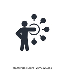 outsourcing icon. vector.Editable stroke.linear style sign for use web design,logo.Symbol illustration.