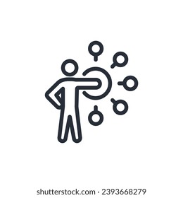icono de outsourcing. vector.Curso editable.Signo de estilo lineal para uso de diseño web,logotipo.Ilustración de símbolo.