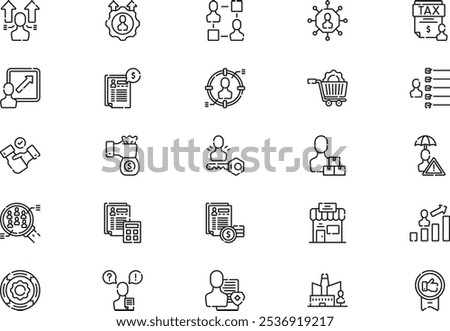 Outsourcing icons collection is a vector illustration with editable stroke.