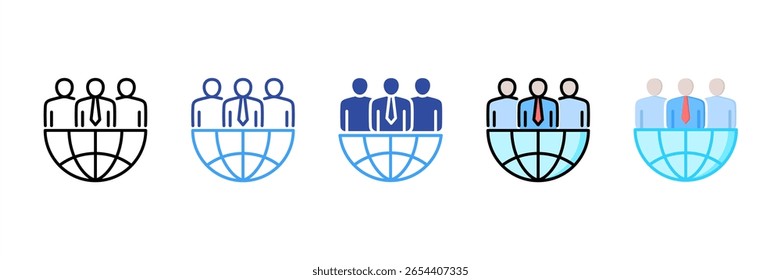 Conjunto de iconos de estilo múltiple de externalización