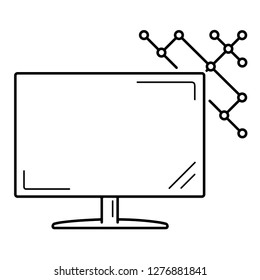 IT Outsourcing. Vector flat outline icon illustration isolated on white background.