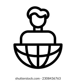 Outsourcing Vector Thick Line Icon For Personal And Commercial Use.
