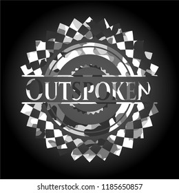 Outspoken on grey camo pattern