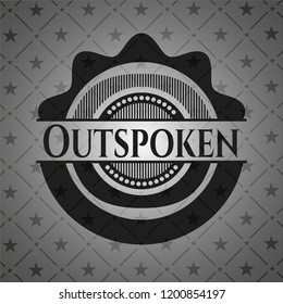 Outspoken retro style black emblem