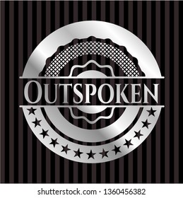 Outspoken silver emblem