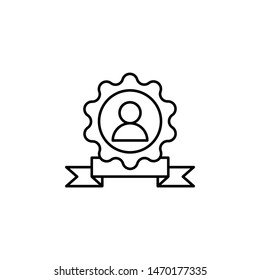 Outstanding award medal icon. Element of business motivation line icon