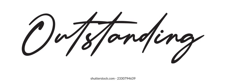 Outstanding Beautiful Cursive Calligraphy Black Text On white Background