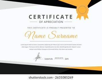 Plantilla de diseño de certificado de Colaborador sobresaliente